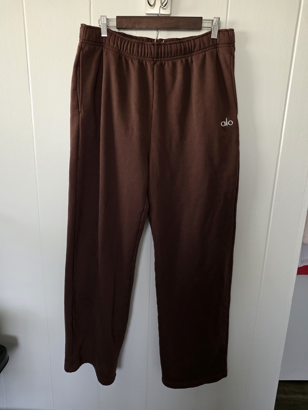 Alo Accolade Wideleg Sweatpants Brownstone Size Large